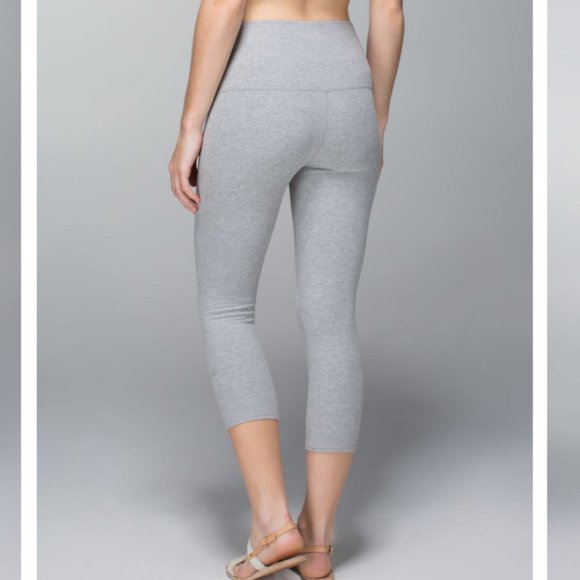 LULULEMON Wunder Under Crop leggings *Roll Down grey - Picture 2 of 7